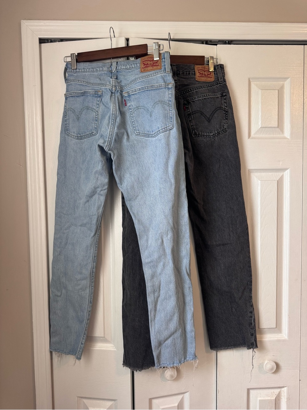 Levi’s 501 Skinny Stretch Jeans Bundle 2 Pairs Light Wash Blue Faded Black W26